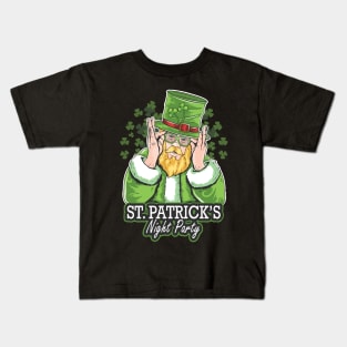 Night Party On St Patrick's Day Kids T-Shirt